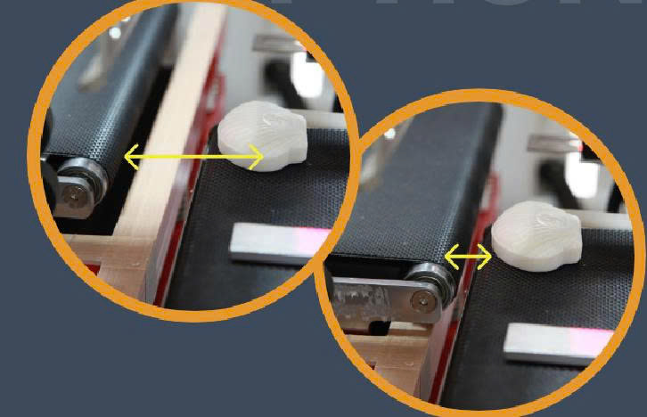 Hệ thống băng tải Kissing Conveyor trong máy bọc màng co tự động giúp giữ ổn định sản phẩm khi hàn