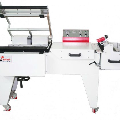 Máy bọc màng co bán tự động chữ L đóng gói sản phẩm