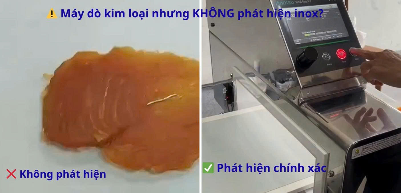 Máy dò kim loại có phát hiện inox không