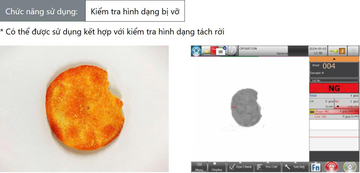 Kiểm tra hình dạng bị vỡ